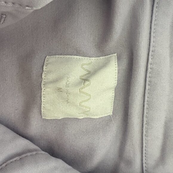 Wavvy Jacket Women Size M Purple Cotton Long Sleeve Pocket Collared Button Down - Picture 5 of 6